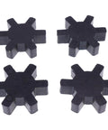 Black Flexible Solid Type NBR Rubber Spider Center Inserts For L Jaw Couplings L075 Lovejoy Martin Browning TB Woods