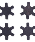 Black Flexible Solid Type NBR Rubber Spider Center Inserts For L Jaw Couplings L075 Lovejoy Martin Browning TB Woods Four Pack