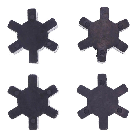 Black Flexible Solid Type NBR Rubber Spider Center Inserts For L Jaw Couplings L075 Lovejoy Martin Browning TB Woods Four Pack