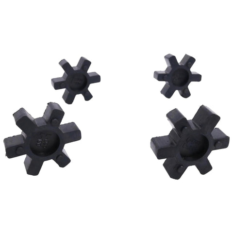 Flexible Solid NBR Rubber Spider Center Inserts for L Jaw Couplings L099 L100 Lovejoy Martin Browning TB Woods, set of 4