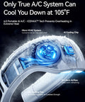 Aice Lite Plus 2025 Neck Cooling Fan With 6000mAh Battery showing internal components and cooling technology.