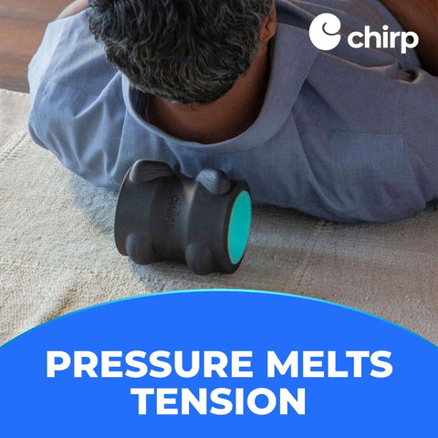 Person using the Massage Roller For Neck And Headache Relief Deep Tissue Therapy with Spinal Care and Thumb Pressure Release