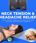 Massage Roller For Neck And Headache Relief Deep Tissue Therapy With Spinal Care and Thumb Pressure Release in use