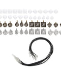 DIY Necklace Making Kit With Base Tray Pendant Molds And 60pc Metal And Plastic Accessories displayed on a white background