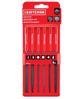 Six-Piece precision needle file set for small filings across jewelry making, model building, electronics, and light metalworking.