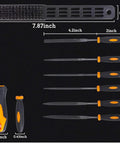 Premium 17-piece file set in a rugged carry case with T12 alloy steel files and ergonomic handles, showing sizes of various tools.