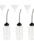 Three-pack precision needle oiler kit with stainless needle tips and funnels, ideal for precise lubrication in tight spaces.