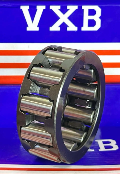 0936974 Needle Roller Bearing Fits Caterpillar Parts 093-6974, metal roller cage on blue and red background