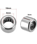 Drawn Cup Needle Roller Bearing Set Open End With 6mm Bore 10mm Outer Diameter And 8mm Width Built For Tight Spaces Heavy Duty Load