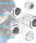 Four Pack Needle Roller Bearings One Way Bearing 8mm Bore 14mm OD 12mm Width ST14 Steel for high speed rotation and low noise