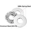 Needle Roller Bearing Set With Washers AXK0819 8mm Bore 19mm Outer Diameter 2mm Width, Chromium Steel Rollers, Steel Cage
