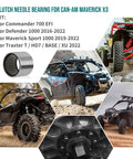 Image of Needle Roller Bearing Kit for Can-Am Maverick X3 and compatible vehicles, shown with off-road vehicles driving on rugged terrain.