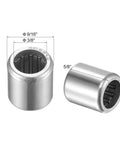 Needle Roller Bearing Set SCE610 3/8 In Bore 9/16 In OD 5/8 In Width Chrome Steel Open End Bearing With Drawn Cup And Steel Cage