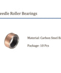 10 Pcs 6mm x 8mm x 4mm Sleeve Bearings Oilless Wrapped Bushings with Carbon Steel Base and Bronze Sintered Coating