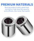 Needle Roller Bearings Five Pack RC040708 One Way Bearing With One Quarter Inch Inside Diameter Seven Sixteenths Inch Outside Diameter And One Half Inch Width Made From High Hard Bearing Steel For Durability And Low Friction For Precision Machines shown next to text describing premium materials