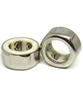 Two Piece One Way Clutch Needle Roller Bearing Set 8mm By 12.4mm By 9mm, steel cage, close-up view