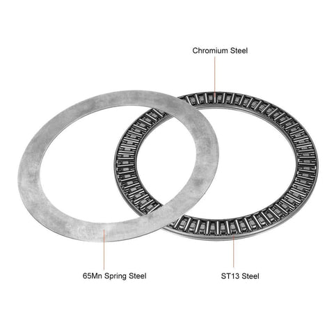 AXK120155 Needle Roller Thrust Bearings with 2 Washers, 120mm Inner Diameter, 155mm OD 4mm Width Chrome Steel.
