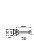 Technical drawing of Nema 17 Pancake Stepper Motor 1A 17Ncm Bipolar 1.8 Degree 4-Lead 23mm Body Length for 3D Printer CNC Extruder.
