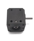 Front view of Right Angle Gearbox for Nema 17 Stepper Motor 90 Degree Spiral Bevel Gear with 5 mm shaft