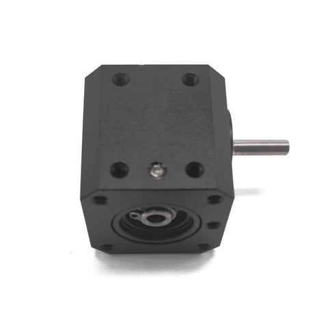 Front view of Right Angle Gearbox for Nema 17 Stepper Motor 90 Degree Spiral Bevel Gear with 5 mm shaft