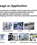 Various applications of Nema 17 Stepper Motor 78 Oz In 1.8A Dual Shaft in automation and 3D printing equipment.
