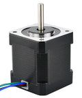 5PCS Nema 17 Stepper Motor Bipolar 2A 84oz.in 48mm 4-Lead for 3D Printer/CNC, single motor front view showing wiring