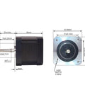 Side and front view dimensions of Nema 17 Stepper Motor 1.5A 63.74oz.in 39mm Body with 1m Cable and Connector for DIY CNC/ 3D Printer