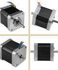 Nema 17 Stepper Motor 78 Oz In 1.8A Dual Shaft For 3D Printer Router 17HS8401B, showing dual shafts and compact design