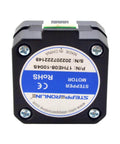 Nema 17 Pancake Stepper Motor 1A 17Ncm Bipolar 1.8 Degree 4-Lead 23mm Body Length for 3D Printer CNC Extruder, back view