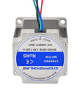 Top view of 3PCS Nema 23 CNC Stepper Motor 2.8A 1.24Nm/175.6oz.in 56mm Bipolar for Hobby CNC Kit with wires attached