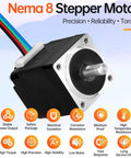 Nema 8 Stepper Motor 1.8° 2 Phase High Torque 1.6Ncm(2.27oz·in) Bipolar 20x27mm 0.4A 13Ω 4-Wire Shaft 10mm φ4mm 20