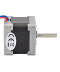 Side view of Nema 14 Bipolar Stepper Motor 0.8A 25.5oz.in/18Ncm for 3D Printer CNC Machine, showing metal shaft and wires.