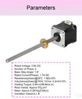 42x40 Nema 17 Lead Screw Stepper Motor 5.91in(150mm) T8 High Step Angle 1.8 Deg High Torque 0.4Nm/56.64oz.in Bipolar Motors 1.7A