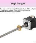 42x40 Nema 17 Lead Screw Stepper Motor 5.91in(150mm) T8 High Step Angle 1.8 Deg High Torque 0.4Nm/56.64oz.in shown in side view