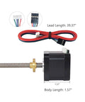 310mm Tr8x8 Lead Screw Nema 17 Integrated Linear Actuator Stepper Motor with External Brass Nut 39.37-inch cable