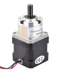 Front view of 5:1 Planetary Gearbox Nema 17 Stepper Motor 1.68A for DIY CNC Robot 3D Printer with metal and plastic components