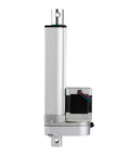 NEMA 17 stepper linear actuator 900N thrust with telescopic rod for precision in CNC machines and robotics applications.