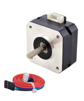 Nema 17 Pancake Stepper Motor 1A 17Ncm Bipolar 1.8 Degree 4-Lead 23mm Body Length for 3D Printer CNC Extruder front view