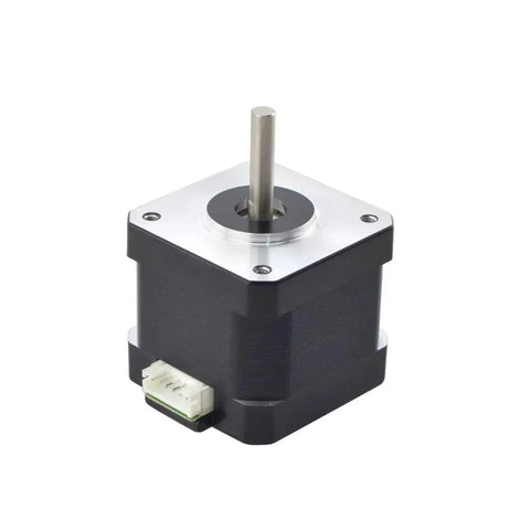 Front view of NEMA 17 Stepper Motor 17HE15-1504S 42Ncm 1.5A 4 Lead High Precision showing compact design.