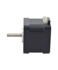 Side view of NEMA 17 Stepper Motor 17HE15-1504S 42Ncm 1.5A 4 Lead, showing shaft and connectors