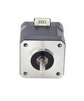 Front view of NEMA 17 Stepper Motor 17HE15-1504S 42Ncm 1.5A 4 Lead High Precision showing shaft and connector.