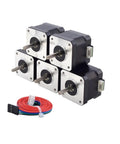 Five NEMA 17 Stepper Motor 17HE15-1504S 42Ncm 1.5A 4 Lead High Precision with wires for CNC and robotics
