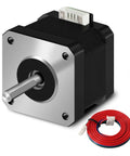Nema 17 Stepper Motor 42x38mm 17HS4401 1.5A-3.8V 2 Phase 4 Wires 1.8 Degrees with 39.3 inch Cable shown front view