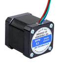 Nema 17 Stepper Motor Bipolar 2A 59Ncm(84oz.in) 48mm Body 4-Lead with 1m Cable and Connector, angled view.