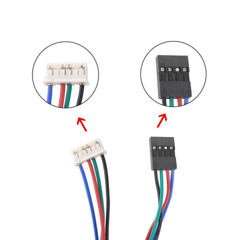 Wiring connectors for Nema 17 Stepper Motor 1.5A 63.74oz.in 39mm Body with 1m Cable and Connector for DIY CNC/ 3D Printer