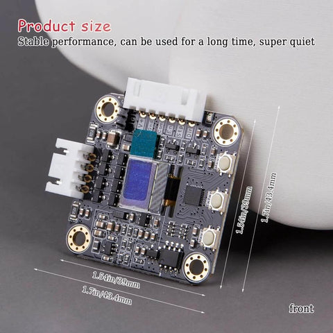 Front view of 1Set Ultra-Quiet Nema17 Closed-Loop Stepper Motor Driver with OLED Display High-Performance 32-bit ARM Processor