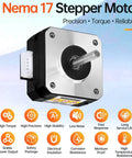 Nema 17 Stepper Motor 2 Phase 1.8° 0.16Nm High Torque Bipolar 4-Wire 24mm Shaft for 3D Printer DIY CNC Machine