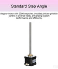 42x40 Nema 17 Lead Screw Stepper Motor 5.91in(150mm) T8 High Step Angle 1.8 Deg High Torque 0.4Nm in front view