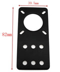 Nema 17 Stepper Motor Mount Flat Bracket Black Aluminum Alloy Mounting Plate for CNC 3D Printer with dimensions