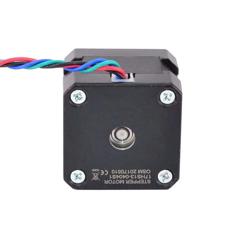 Front view of Nema 17 Stepper Motor 26Ncm(36.8oz.in) 12V 0.4A 3D Printer CNC, showing wires and mounting screws.